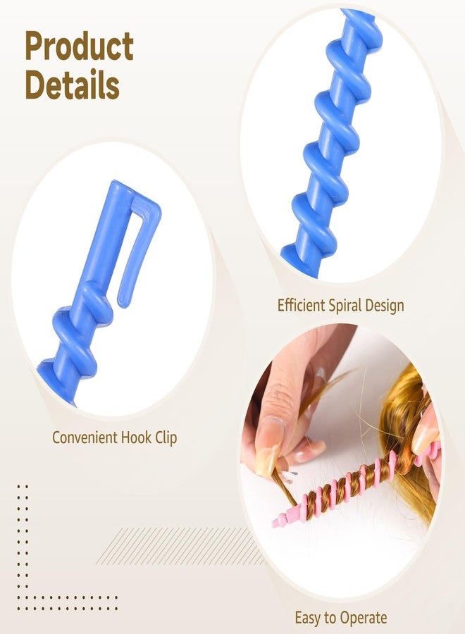 Homaisson 100 Pcs Spiral Perm Rods, Heatless Hair Curl Rods, Perm Wave Curlers Kit for Long Hair, Plastic Material, Styling Curling Rods for Custom Hairstyles, Random Colors - Image 4